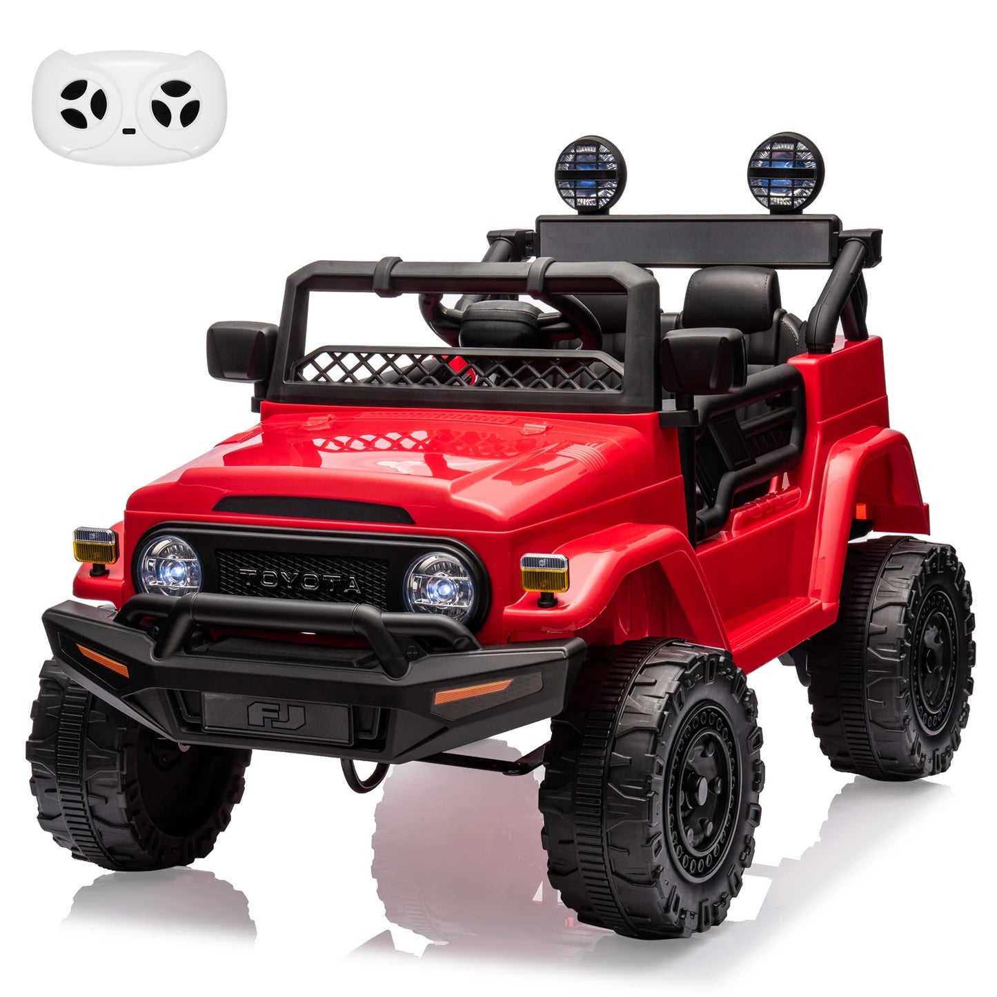 12V Electric Ride on Car Toy Truck Ride on Car for Kids Boys Girls 3 Speed MP3 Music LED Lights Safety Belt 66Lb Weight Capacity