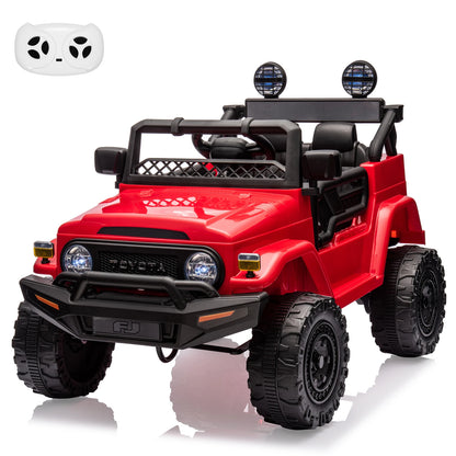 12V Electric Ride on Car Toy Truck Ride on Car for Kids Boys Girls 3 Speed MP3 Music LED Lights Safety Belt 66Lb Weight Capacity