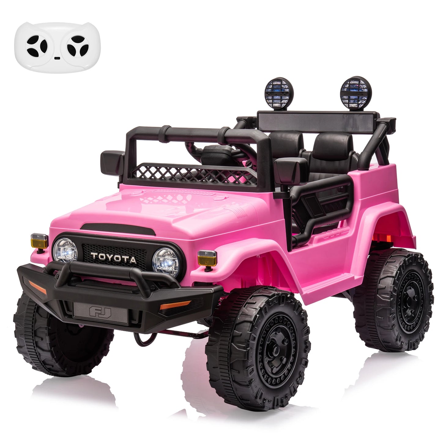 12V Electric Ride on Car Toy Truck Ride on Car for Kids Boys Girls 3 Speed MP3 Music LED Lights Safety Belt 66Lb Weight Capacity