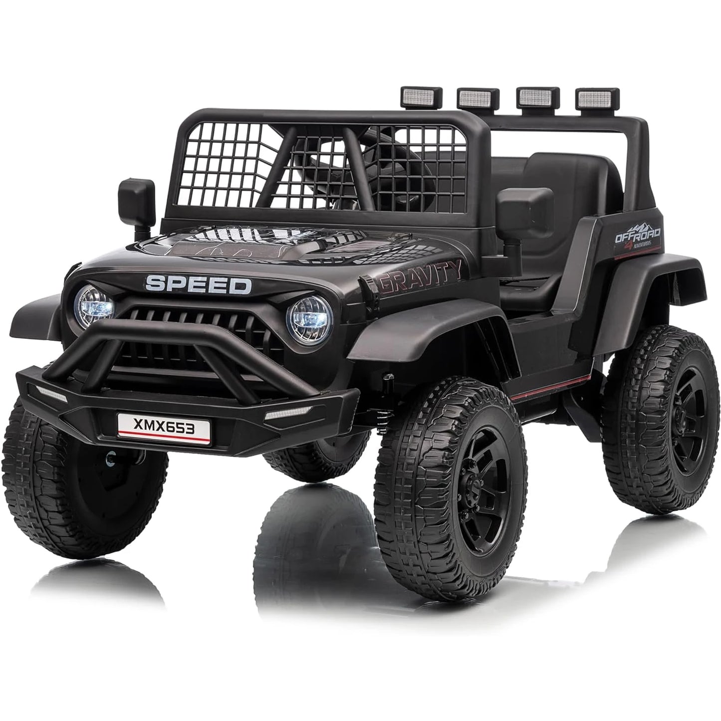 Electric Car for Kids Ride on Car with Remote Control Ride on Truck Toy for Toddler Boys Girls Bluetooth Music Player LED Light