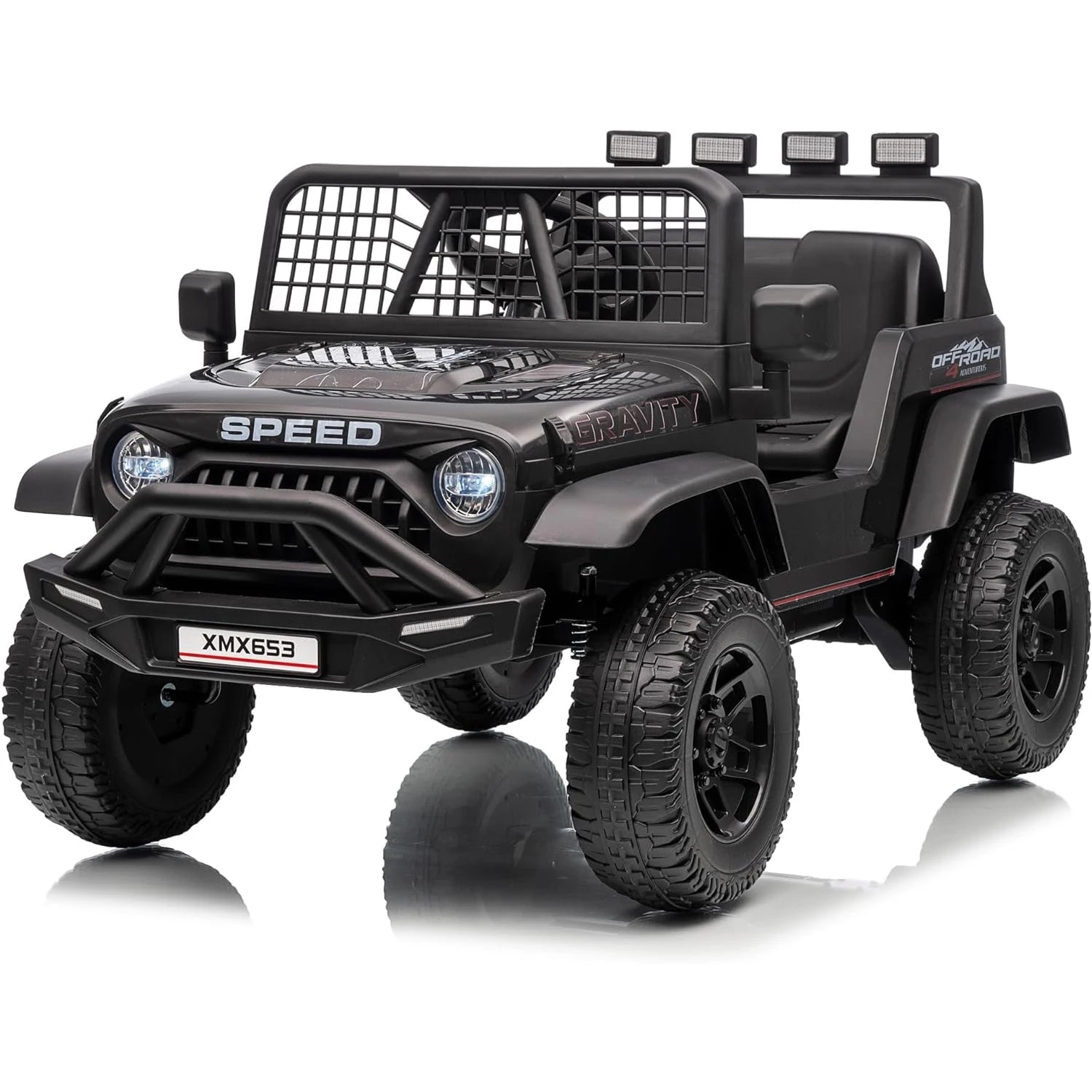 Electric Car for Kids Ride on Car with Remote Control Ride on Truck Toy for Toddler Boys Girls Bluetooth Music Player LED Light